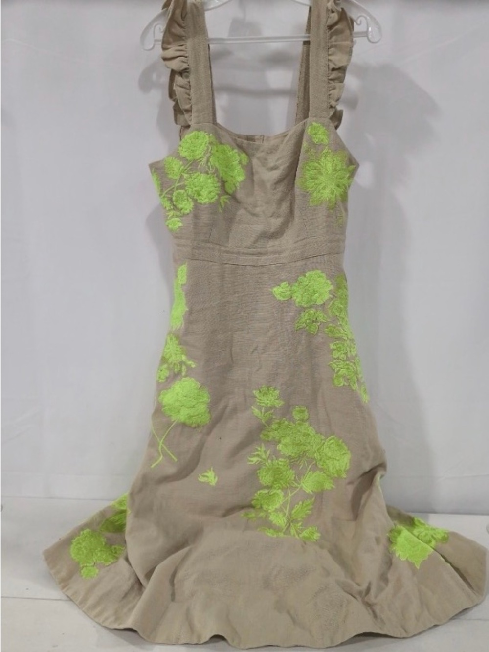Urban Outfitters Anthropologie Cotton Embroidered Dress with Button Back Detail